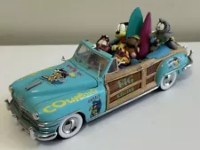 Danbury Mint Garfield & Friends Beach Car 1948 Chrysler Town & Country Surfs Up