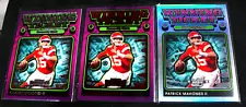 Patrick Mahomes - 2021 - 3pc Lot-WT-PMA- Winning Ticket Base + Red + Silver Holo