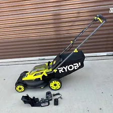 Nice RYOBI 16 in. ONE+ HP 18-Volt Lithium-Ion Cordless Battery Push Lawn Mower