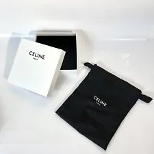 CELINE Small Empty Gift Box 6”x6” & Dust Bag Pouch Fits a Belt 8”x9.5”