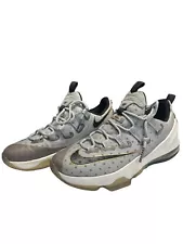 Women’s Nike Lebron XIII 13 Low Sneakers Size 8 Cool Grey Black Gold 831925-071