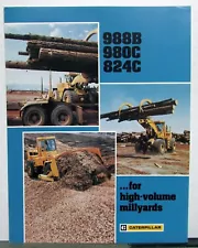 Caterpillar 988B 980C 824C Log Loader Construction Sales Folder