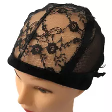 Lace Mesh Full Wig Cap Hair Net Weaving Caps For Making Wigs Adjustable StraBhf