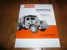 SAVIEM Dumpers MTB MTPV Sales Brochure - Vintage - French Language