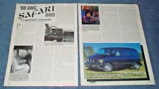 1993 GMC Safari AWD Van Vintage Info Article "A Legitimate Contender"