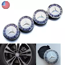 4 Pack for Mercedes Benz C E S Wheel Center Caps Emblem 75mm Rim Hub Cover Logo (For: Mercedes-Benz GL450)