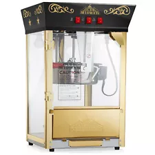 OPEN BOX - Movie Theater Popcorn Machine w/ 10 oz Kettle - Black, Popper