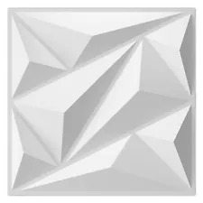 Art3d 33 Pack 3D Wall Panel Diamond for Interior Wall Décor, PVC Flower Textured