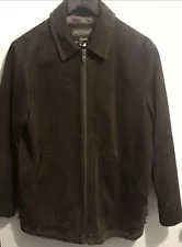 Vintage Banana Republic Womens Adult Small Brown Suede Leather Coat