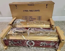 Vintage Set Of 2 NOS Strohs Beer Pool Table Lights - Item 88765 2 Wire - Wow!