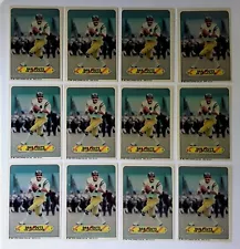 12 Mint 1983 Dan Fouts Insert Football Sticker Cards Lot Sale San Diego Chargers