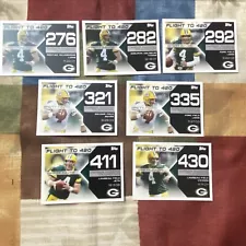 FLIGHT TO 420 TOUCHDOWNS (7) CARD LOT BRETT FAVRE 2008 TOPPS NFL