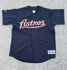 Vintage Houston Astros Y2K Majestic Jersey Black Rare Men’s L 2000s MLB USA Made