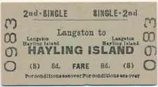 British Railways ticket 0983 - LANGSTON to HAYLING ISLAND