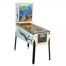 Vintage 1970s Pinball Machine Nautilus Zaccaria Man. Wood