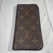 Louis Vuitton LV Monogram Folio iPhone Case Brown Phone Case