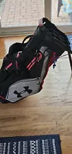 Under Armour UA Stand Golf Bag w/Rain Hood Black/Red/Gray