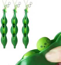 Playmaker 3 Pack Edamame Keychain Fidget Toys Squeeze-a-Bean Puchi Puti Mugen