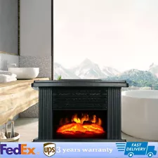 Electric Fireplace Infrared Insert Stove Heater 3D Log Flame Effect 1000 Watt