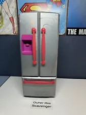 Our Generation Doll Red Kitchen Refrigerator For 18” Dolls, Stainless