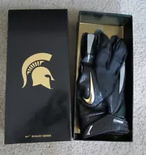 Michigan State Spartans MSU NIKE Football Gloves XL Vapor Carbon 2011 Pro Combat