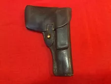 vintage brown leather pistol holster