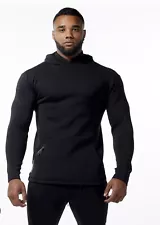 Alphalete Men’s ELMTS Fitted Hoodie - Black , Size Large