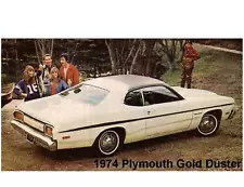 1974 Plymouth Gold Duster Auto Refrigerator / Tool Box Magnet