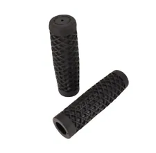 Vans Black 7/8" Motorcycle Grips - Waffle Sole Pattern Cafe Racer MADE IN USA