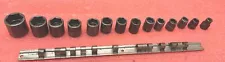 SNAP-ON IMFM 3/8" 6-POINT SHALLOW IMPACT SOCKET SET (14 PIECES)