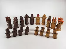 One Of A Kind Vintage Chess Set Made From Spools 1960s