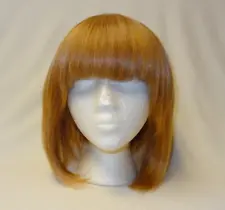 SIS TWO TONE HIGH HEAT RESISTANT FIBER WIG, BLACK & HONEY WITH LAYERS & BANGS