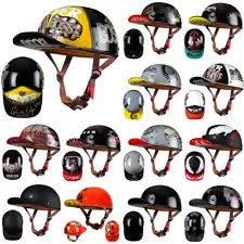 Retro Motorcycle Half Helmet Baseball Cap DOT Certified Scooter Moped Jet Helmet