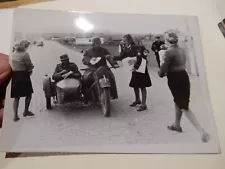 BULGARIAN MOTORCYCLE SIDECAR GERMAN WW2 PRESS PHOTOGRAPH AUTHENTIC ORIGINAL