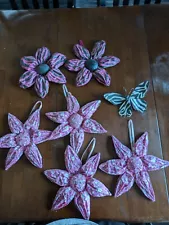 Pink Paper Wall Decor Flowers