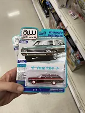 AUTO WORLD MUSCLE WAGONS ULTRA RED CHASE CAR 1970 CHEVY KINGSWOOD ESTATE