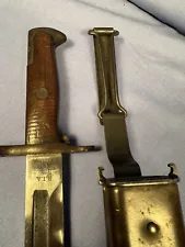 Very Rare WW1 US M1905 Bayonet & Scabbard RIA 1906 Dated Blade