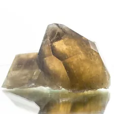 6.7" Twin Smoky CITRINE QUARTZ Sharp Crystals w/Time Line Face Brazil for sale