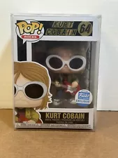 Funko Pop! Rocks Kurt Cobain #64 Funko Shop Exclusive Sunglasses Authentic Glass