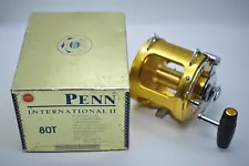 Penn International II 80T 2.7:1 Gear Saltwater Lever Drag Reel Excellent W/Box