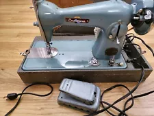 RARE Crestline Electric Precision Sewing Machine 5 Rings Electric Industrial!