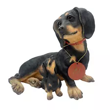 Country Artists Dachshund With Puppy Dog Animal Figurine Ornament Sculpture