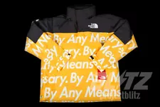 SUPREME THE NORTH FACE BY ANY MEANS MOUNTAIN JACKET YELLOW L FW15 TNF