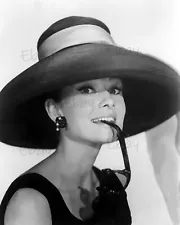 Audrey Hepburn - Big Hat-Actress 8X10 Photo Reprint