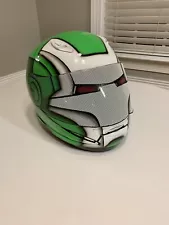 Ironman custom airbrushed painted motorcycle helmet