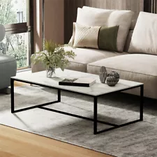 Rectangular Coffee Table Sintered Stone Cocktail Table For Living Room Apartment