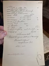 1903 Custer County Oklahoma Territory Ephemera Thomas O.T. land sale ledger