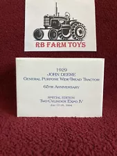 John Deere 1929 General Purpose Tractor 1994 Two Cylinder Expo IV Vintage ERTL