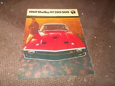 1969 SHELBY GT-350 GT-500 GT350 GT500 ORIGINAL DEALER SALES BROCHURE RARE NICE!