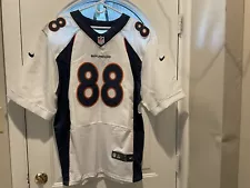 NIKE ON THE FIELD DEMARYIUS THOMAS #88 WHITE DENVER BRONCOS JERSEY SIZE 52